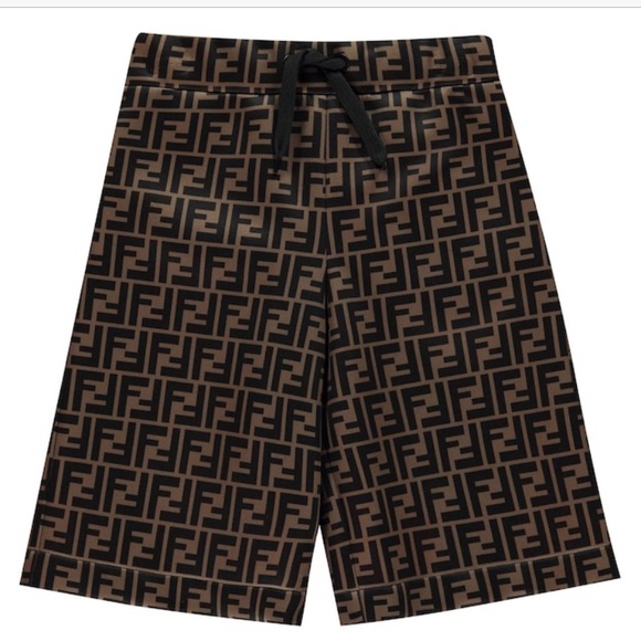 100% AUTHENTIC GORGEOUS FENDI Bermuda Logo Shorts - Picture 7 of 8